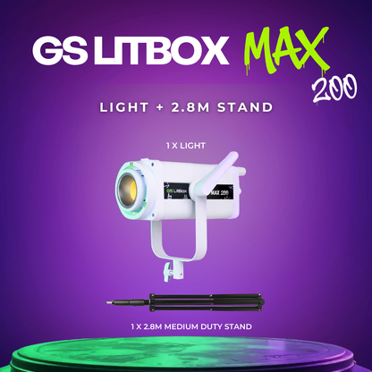 GS LitBox MAX 200 COB LED 230W Light APP Control Adjustable Color Temperature For Live And Content