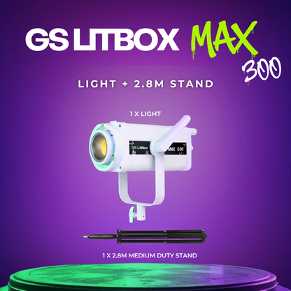 GS LitBox MAX 300 COB LED 320W Light APP Control Adjustable Color Temperature For Live And Content