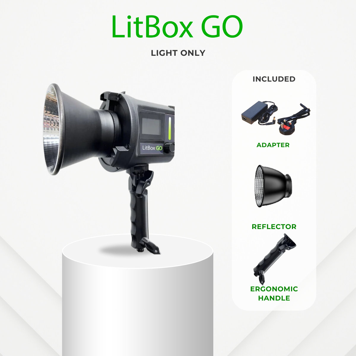 GS LitBox Go Portable LED COB Video Light Battery & AC Powered 80W