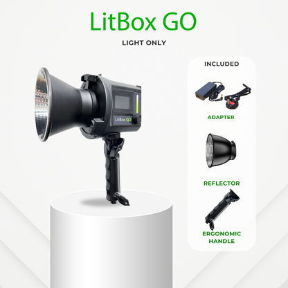 GS LitBox Go Portable LED COB Video Light Battery & AC Powered 80W