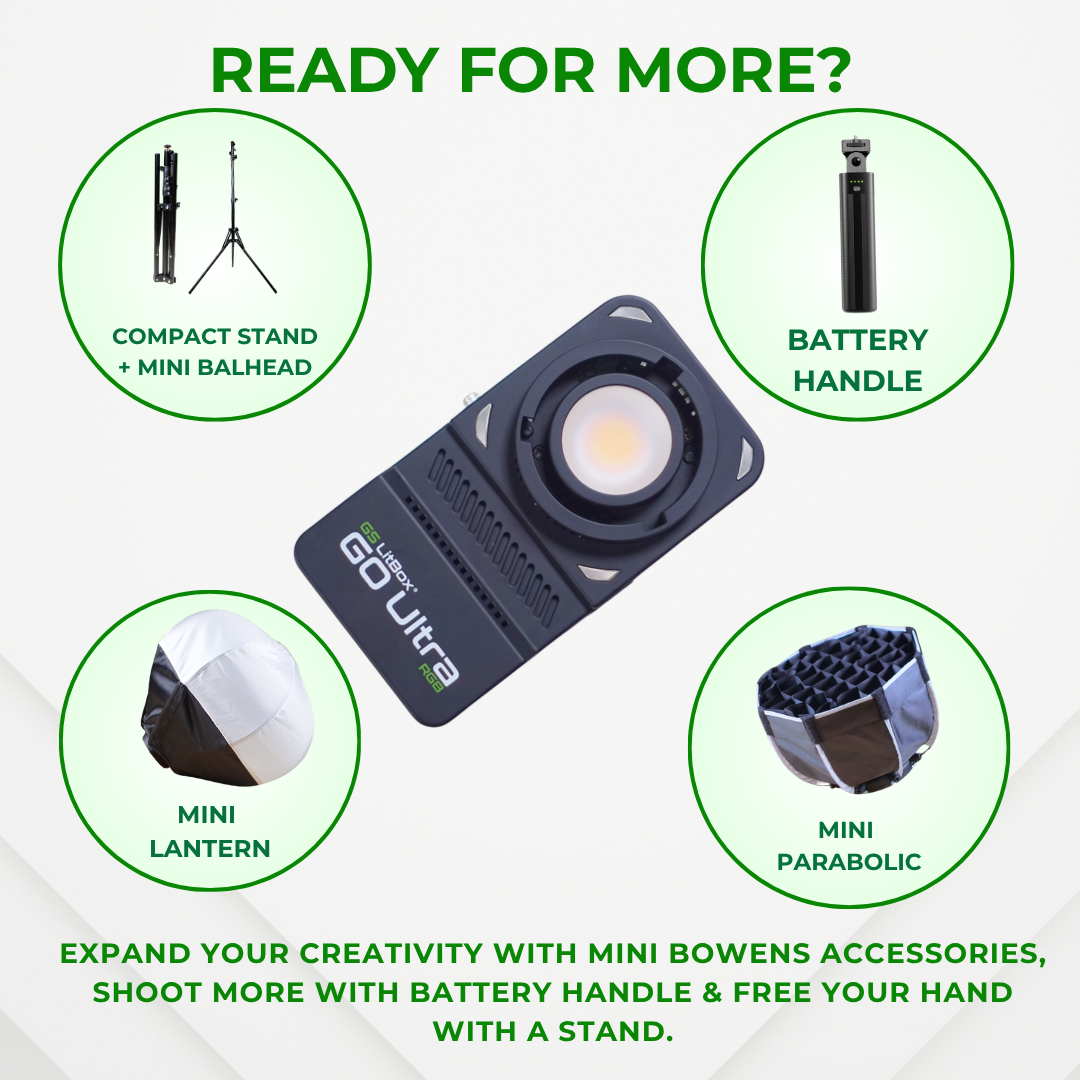 GS LitBox GO Ultra 100w Bi-Color & RGB Portable LED Video Light Built-In Battery | Wireless | Photo | Video
