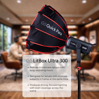 Podcast/Interview Lighting Packages (Professional Kit)