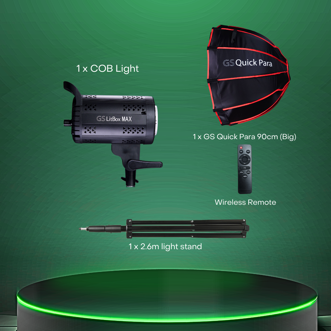 GS LitBox Max COB LED Video Light Adjustable Color Temperature & Brightness