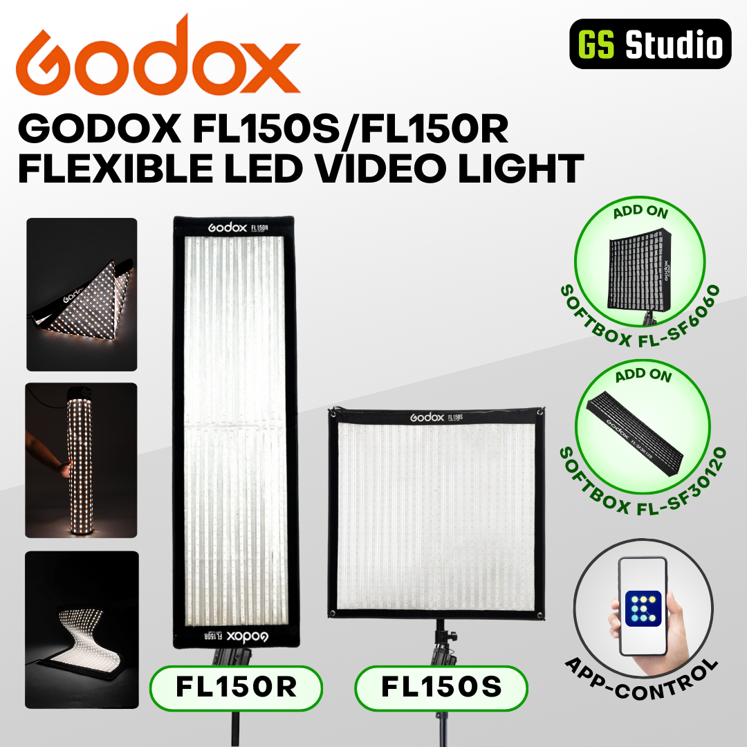 Godox FL150S/FL150R Flexible LED Video Light 3300-5600K Bi-Color Foldable (150W)