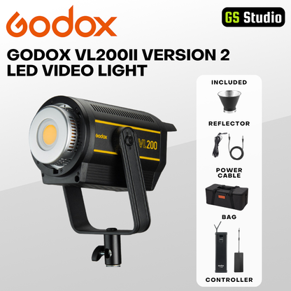 Godox VL200II VL200 Version 2 New Model White Version LED Video Light COB Outdoor Light