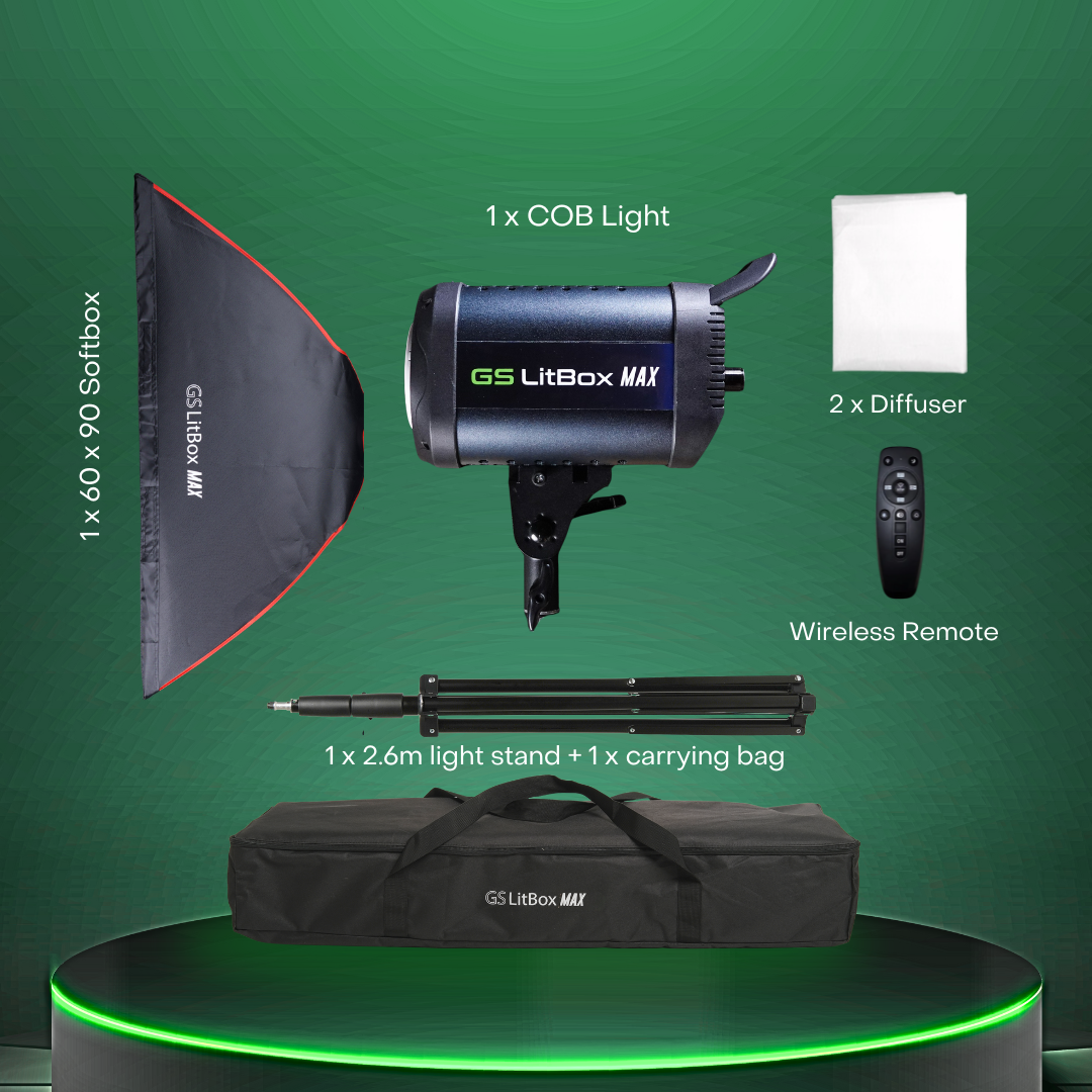 GS LitBox Max COB LED Video Light Adjustable Color Temperature & Brightness