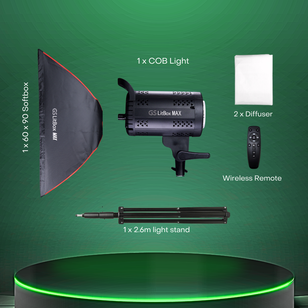 GS LitBox Max COB LED Video Light Adjustable Color Temperature & Brightness