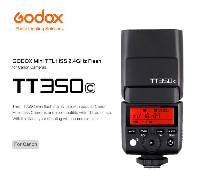 Godox TT350 S/N/C/F Thinklite TTL Flash Professional Speedlite