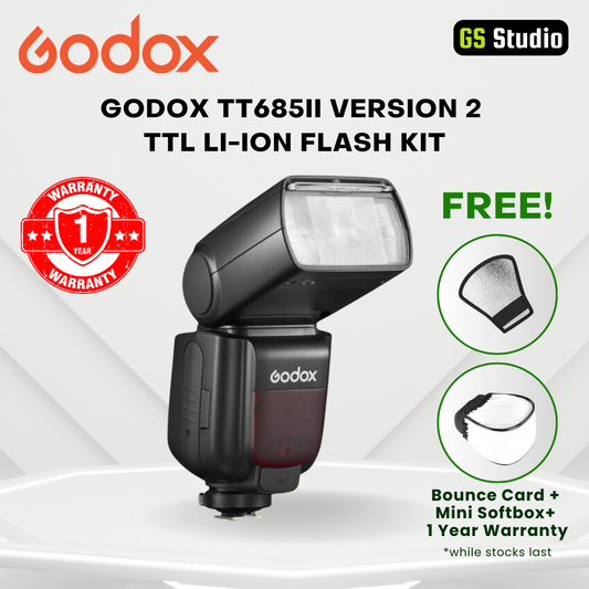 Godox TT685II Version 2 Flash Kit For Canon Nikon Sony Fuji | Professional Flash Kit Photoshoot | Camera Flash