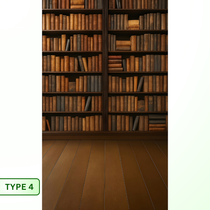 GS Bookshelf Theme Library Convo Convocation Backdrop (2.8 x 5M)