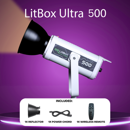 GS LitBox Ultra COB 300 500 LED Video Light 2700-6500K Bi-Color with Wireless Remote APP Control CRI 97+ 200w 300w 500w