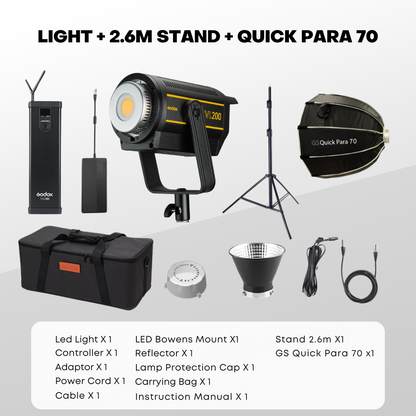 Godox VL200II VL200 Version 2 New Model White Version LED Video Light COB Outdoor Light