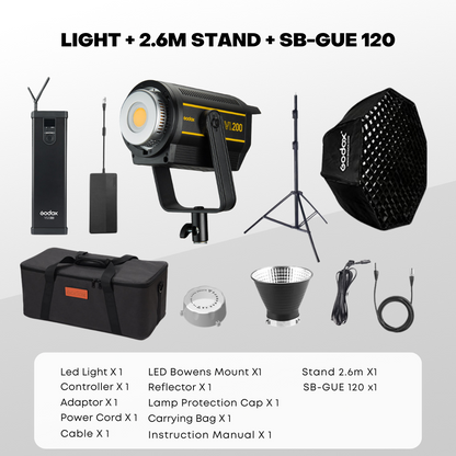 Godox VL200II VL200 Version 2 New Model White Version LED Video Light COB Outdoor Light