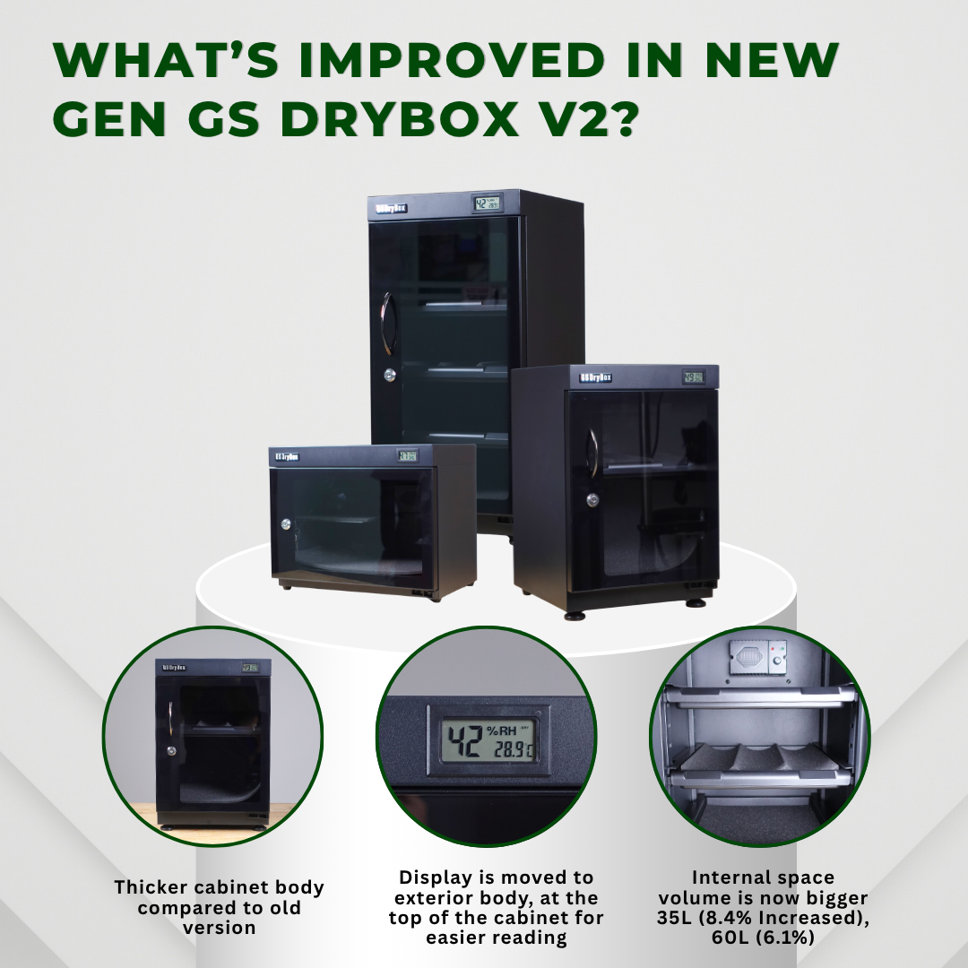 GS DryBox 28L/35L/60L LCD Digital Display 18 Litre 35 Litre 60 Litre Dry Cabinet 5 Years Warranty