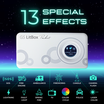 GS LitBox Pocket 12W RGB Portable Pocket Light with Powerbank Daylight CCT 2700–7500K CRI 97 13 Special Effects 5000mAh