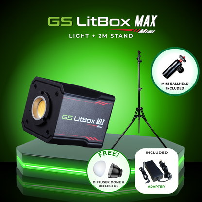 GS LitBox Max Mini 120w Mini COB LED Studio Light for Live Stream and Content Creation
