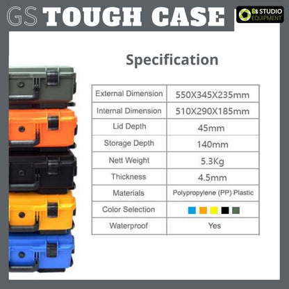 Watertight, Dustproof, and Crushproof: Crafted from a super-light polymer, this case ensures your gear remains safe even in challenging conditions.