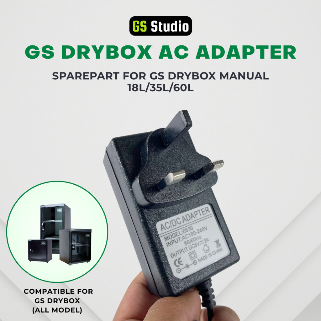 GS DryBox AC Adapter | Power Supply Spare Part for 18L 35L 60L GS DryBox Models