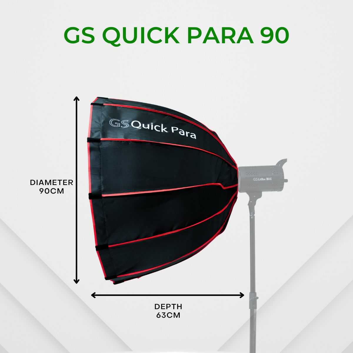 GS QUICK PARA 70 & 90 PARABOLIC SOFTBOX WITH GRID & BOWENS MOUNT SOFTBOX FOR PHOTOGRAPHY VIDEOGRAPHY STUDIO LIGHTING