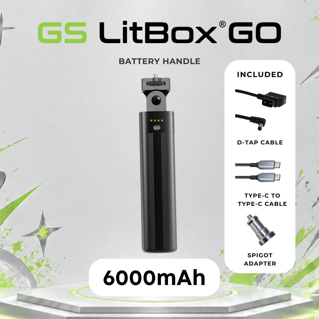GS LitBox GO 100W Mini COB Studio Light CRI 97 Bi-Color 2700-6500K Portable Video Light Makeup Lampu Studio