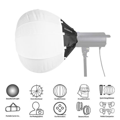 GS Lantern Globe Softbox Easy Fold For LED Light/Studio Flash/Strobe Moonlight With Bowen Mount (65cm/85cm)