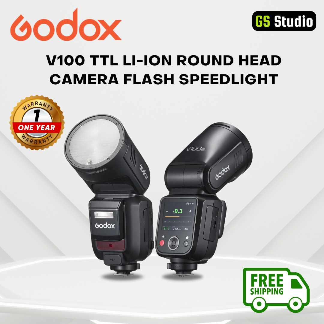 Godox V100 C/N/S/F/O TTL Li-ion Round Head Camera Flash