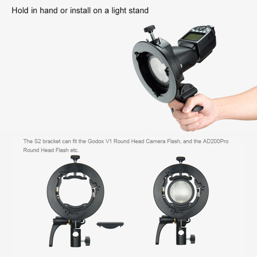 GODOX S2 Speedlite Bracket