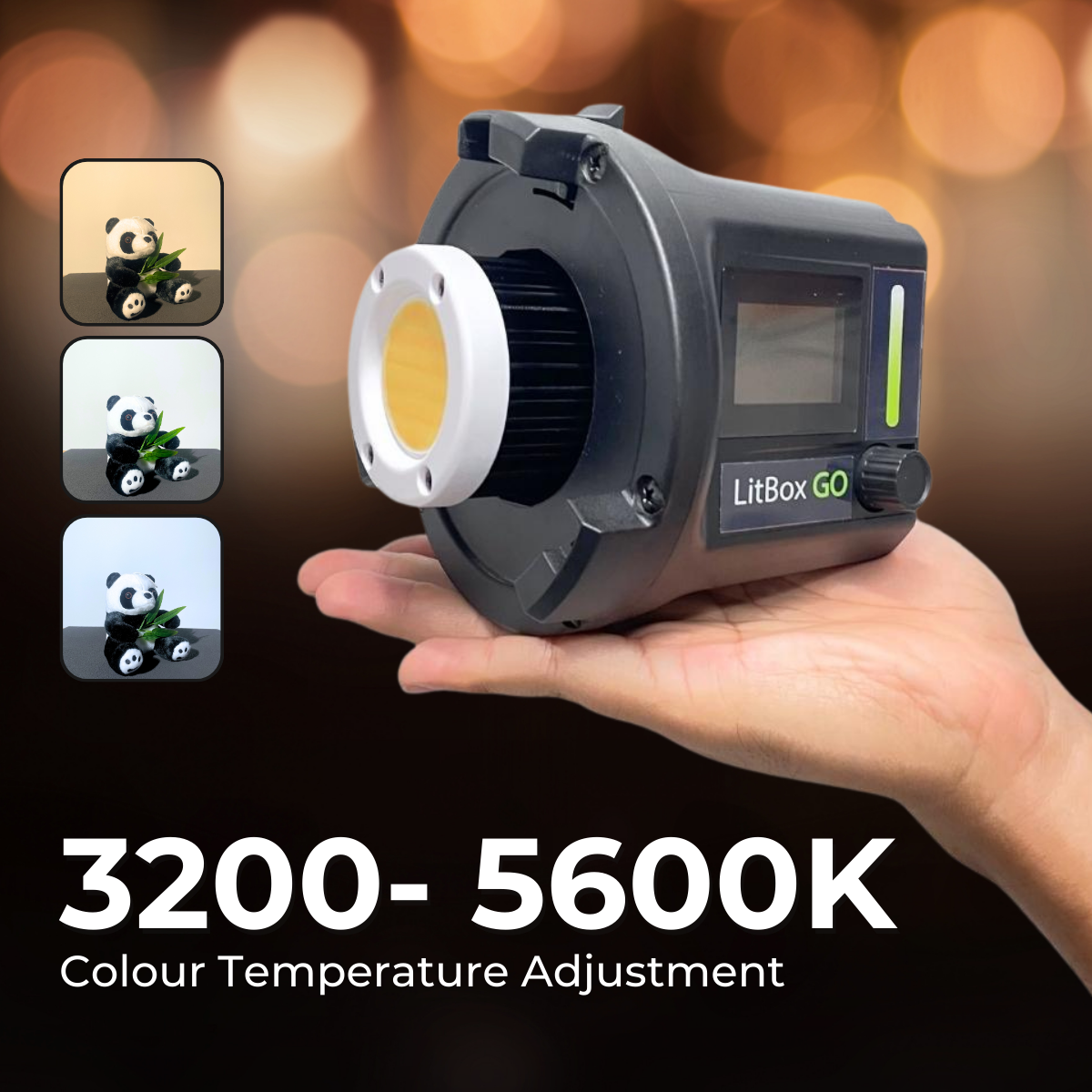 GS LitBox Go Portable LED COB Video Light Battery & AC Powered 80W