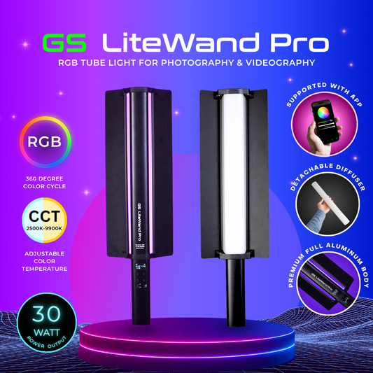 GS LiteWand Pro RGB High Power 30w Tube Light Light Wand Light Stick for Photo Video
