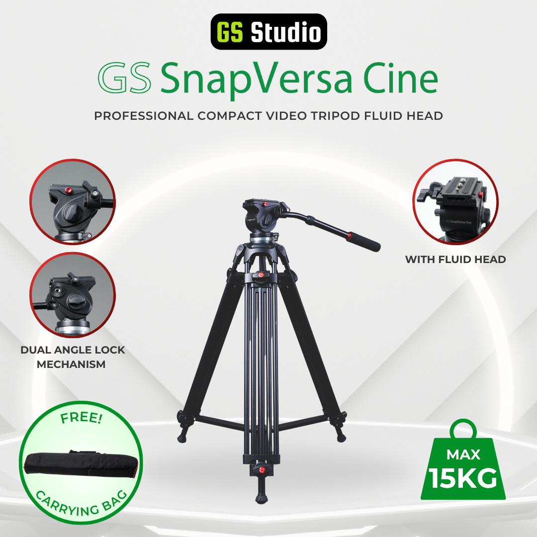 GS SnapVersa Cine Professional Video Tripod Fluid Head