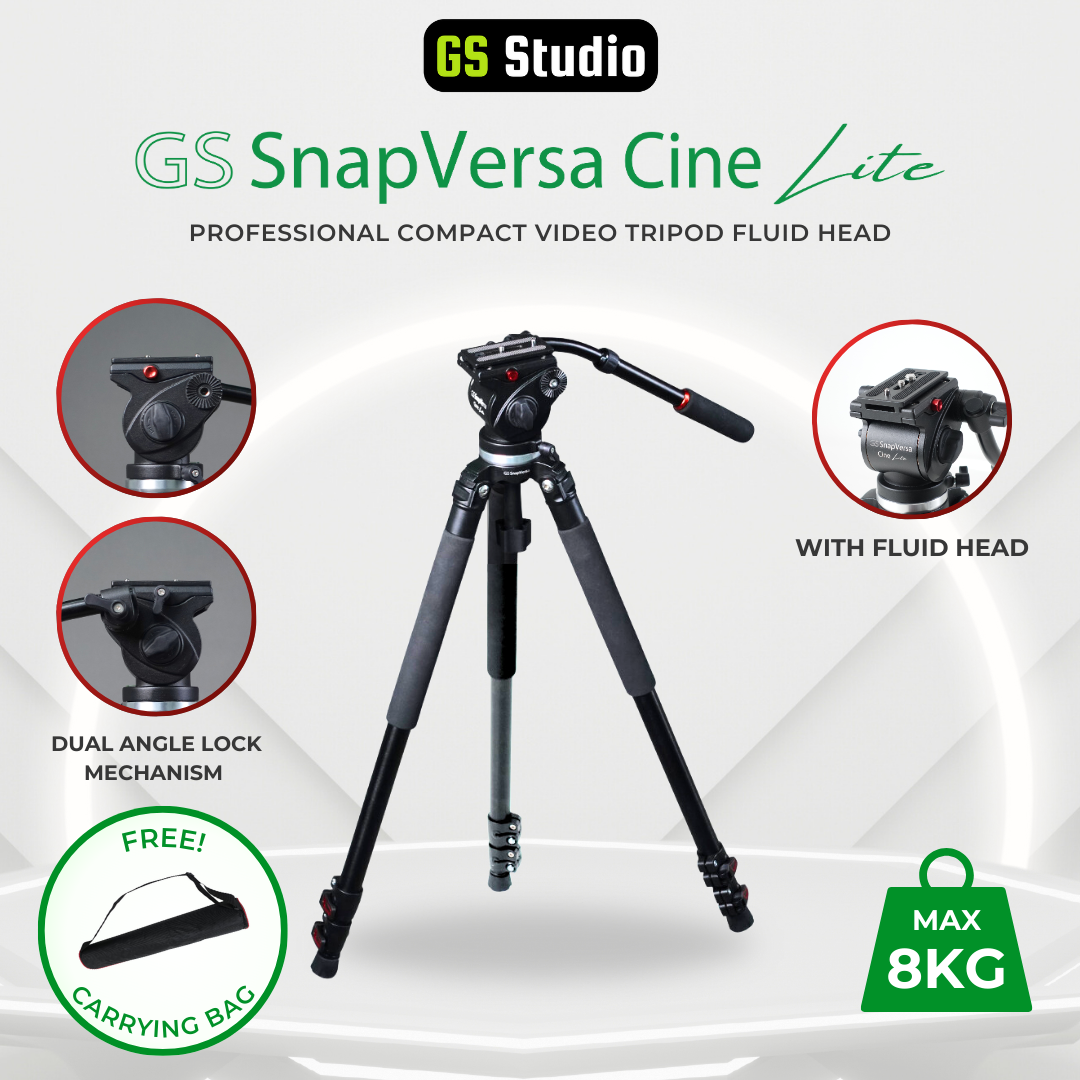 GS SnapVersa Cine Lite Professional Compact Video Tripod Fluid Head