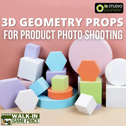 GS Photography 3D Geometry Props Studio Product Photo Shooting Equipment Foam Geometric Cube Photography Backdrop