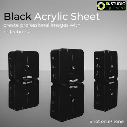 GS Reflection White Black Transparent Acrylic Reflective Mirror Background For Product Photography Videography (60cm)