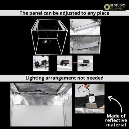 GS Extra Large Professional Studio LED Light Tent Kit For Product Photo Shooting (140 x 120 x 50cm)