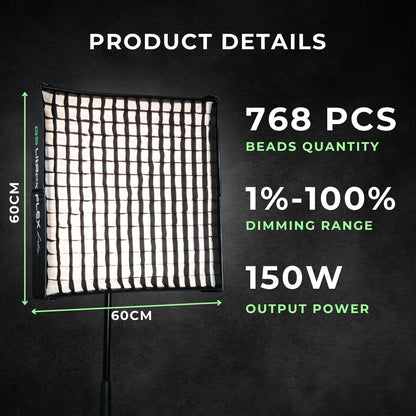 GS LitBox Flex Lite Foldable LED Video Panel Light 2700-6500K Bi-Color CRI 96+