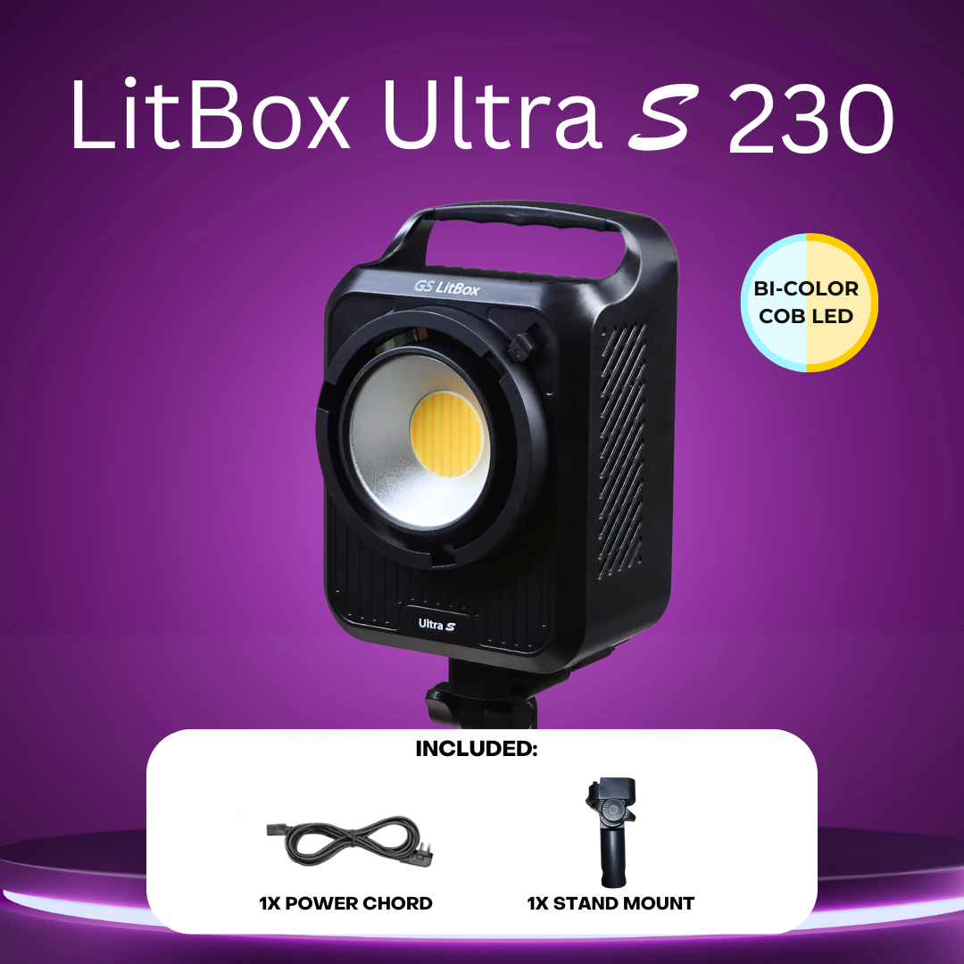 GS LitBox Ultra Slim COB 230 350 RGB 200 LED Video Light 2700-6500K Bi-Color with APP Control CRI 96+ 230w 300w RGB 200w