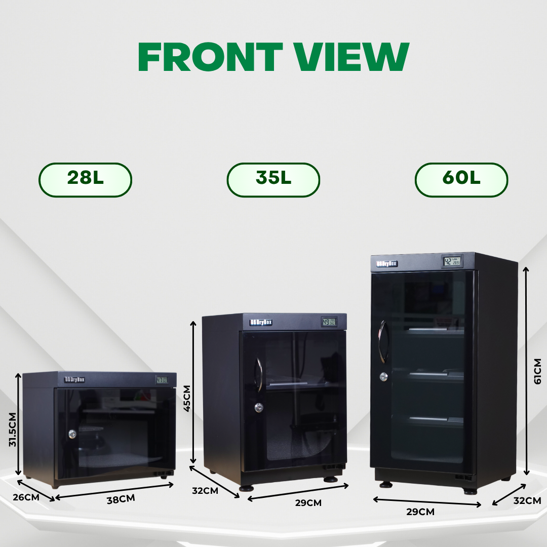GS DryBox 28L/35L/60L LCD Digital Display 18 Litre 35 Litre 60 Litre Dry Cabinet 5 Years Warranty