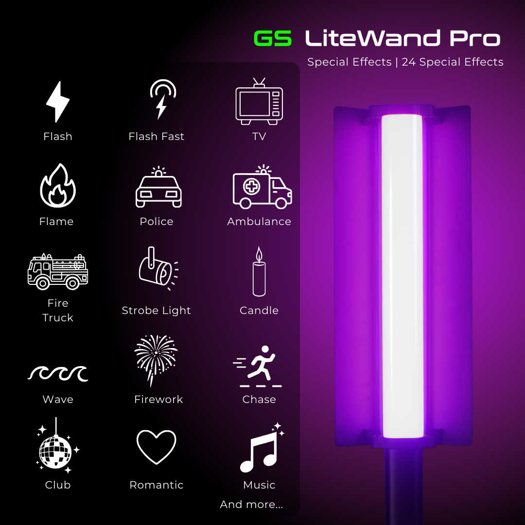 GS LiteWand Pro RGB High Power 30w Tube Light Light Wand Light Stick for Photo Video