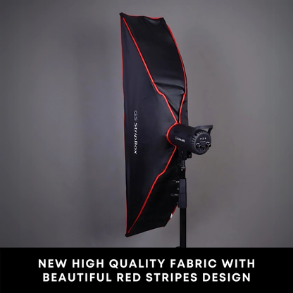 GS StripBox Rectangular Softbox with Grid 30x140cm for Rim Light & Full Body Shoots