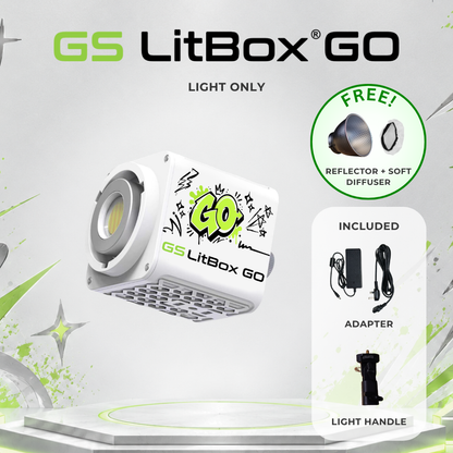 GS LitBox GO 100W Mini COB Studio Light CRI 97 Bi-Color 2700-6500K Portable Video Light Makeup Lampu Studio