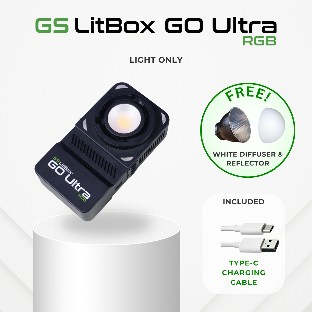 GS LitBox GO Ultra 100w Bi-Color & RGB Portable LED Video Light Built-In Battery | Wireless | Photo | Video