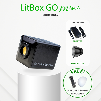 GS LitBox Go Mini Portable LED COB Video Light Built-in Battery & AC Powered