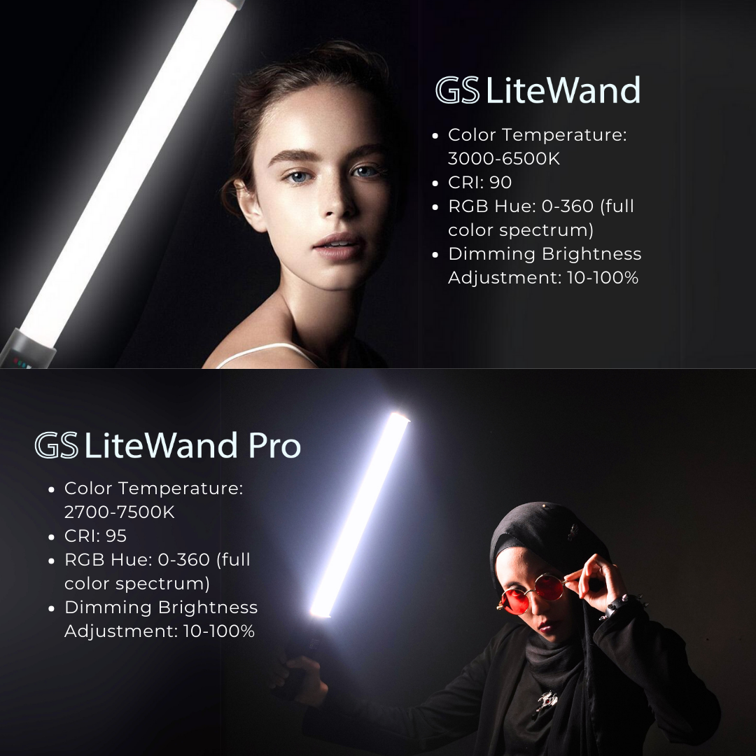 GS LiteWand RGB/LiteWand Pro RGB Tube Light Light Wand Light Stick for Photography Videography