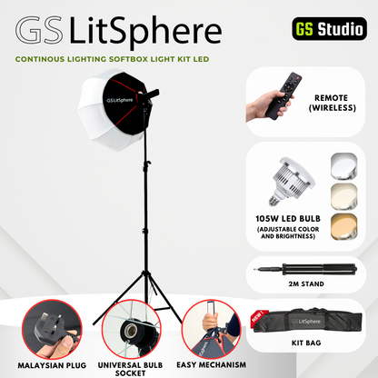 GS LitSphere Lantern Softbox Light 65cm Shooting Lamp for Live Broadcast Photo Video 105w