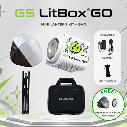 GS LitBox GO 100W Mini COB Studio Light CRI 97 Bi-Color 2700-6500K Portable Video Light Makeup Lampu Studio