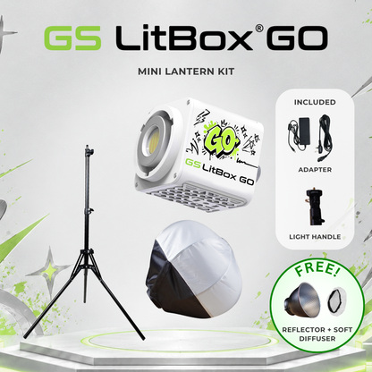GS LitBox GO 100W Mini COB Studio Light CRI 97 Bi-Color 2700-6500K Portable Video Light Makeup Lampu Studio