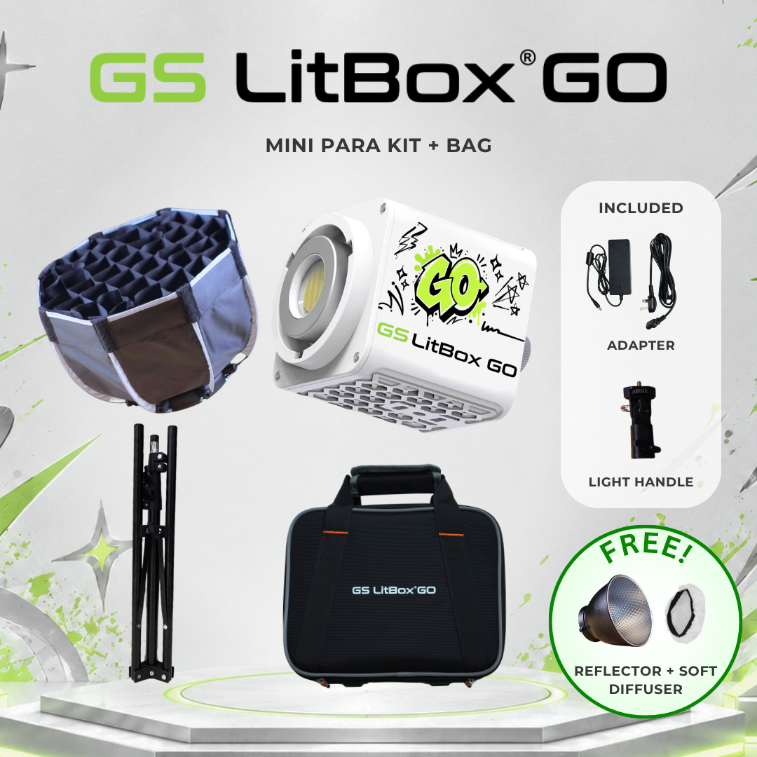 GS LitBox GO 100W Mini COB Studio Light CRI 97 Bi-Color 2700-6500K Portable Video Light Makeup Lampu Studio