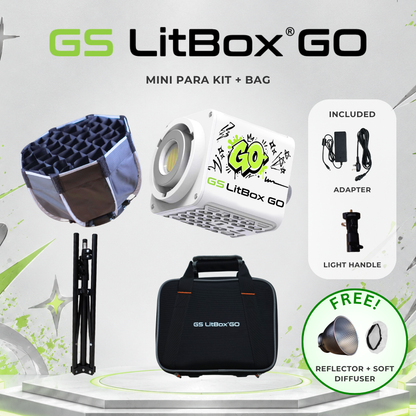 GS LitBox GO 100W Mini COB Studio Light CRI 97 Bi-Color 2700-6500K Portable Video Light Makeup Lampu Studio