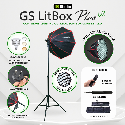 Malaysia’s First Entry-Level Light with a Honeycomb Grid
GS LitBox Plus V2 – The first entry-level light in Malaysia with a honeycomb grid, designed to reduce spill and deliver more focused, directional lighting.