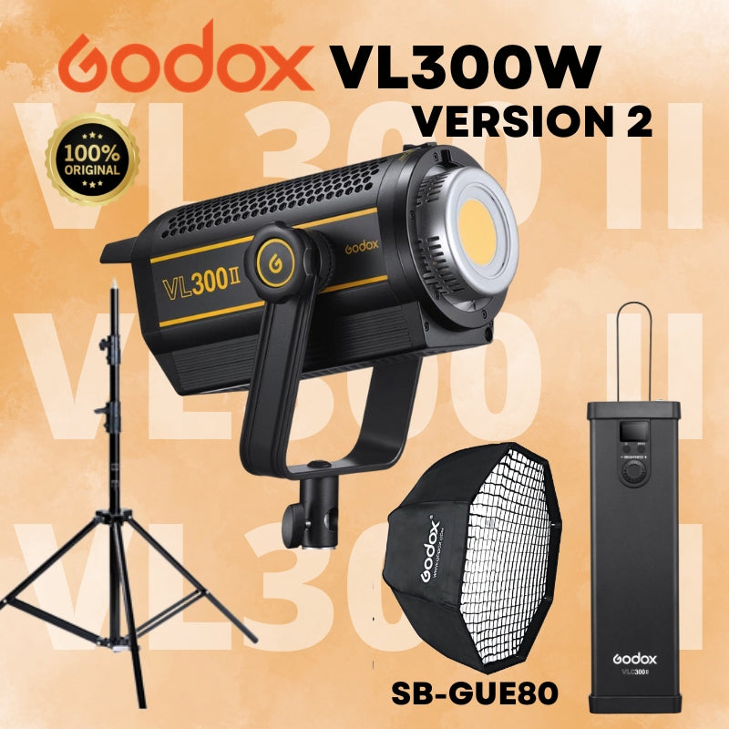 Godox VL300II VL300 Version 2 New Model White Version LED Video Light COB Outdoor Light